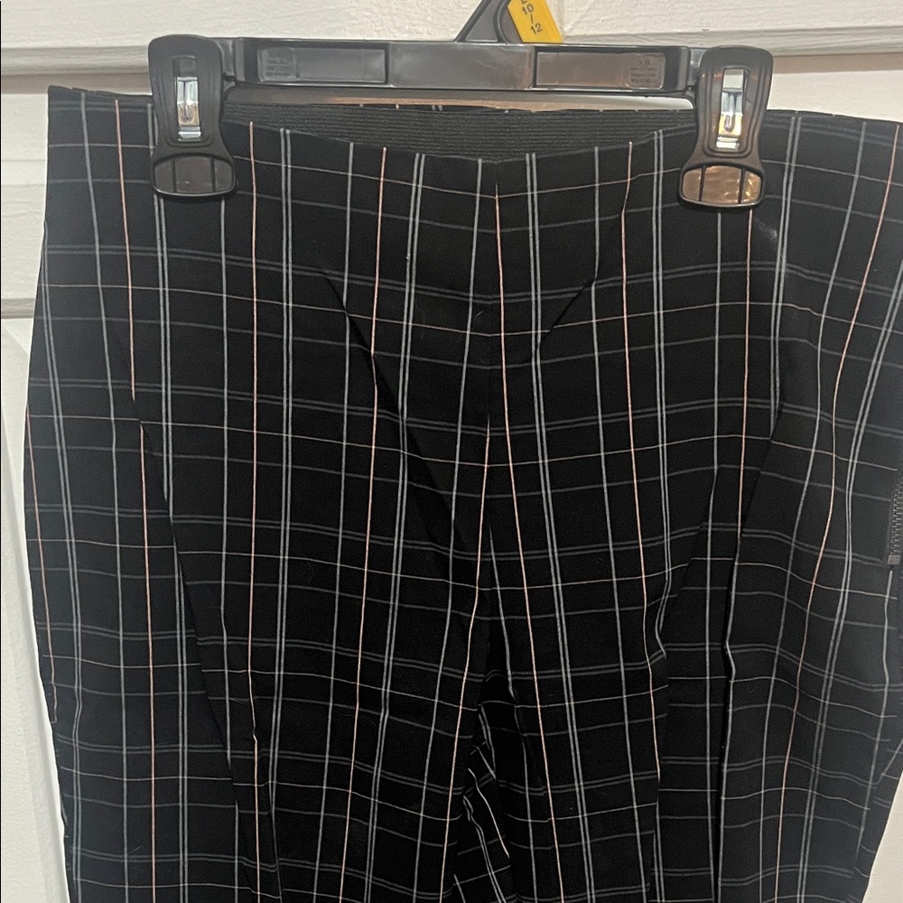a new day Black Checkered Trousers